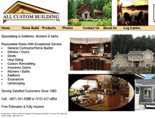 Tablet Screenshot of allcustombuilding.com